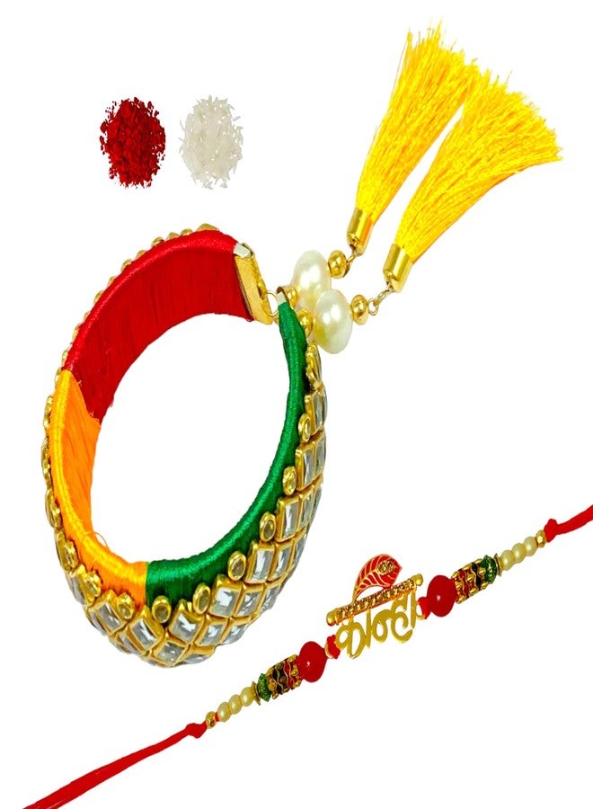 Sesonby Pair Rakhi Brother Rakhi For Brother Rakhis For Kids Boys Rakhis | rakhiS for brother and bhabhi | rakhi combo | bhaiya bhabhi rAkhi RAkhi Pair #R50-K98 - Image 1